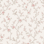 Soft Pink Botanical Bird Wallpaper