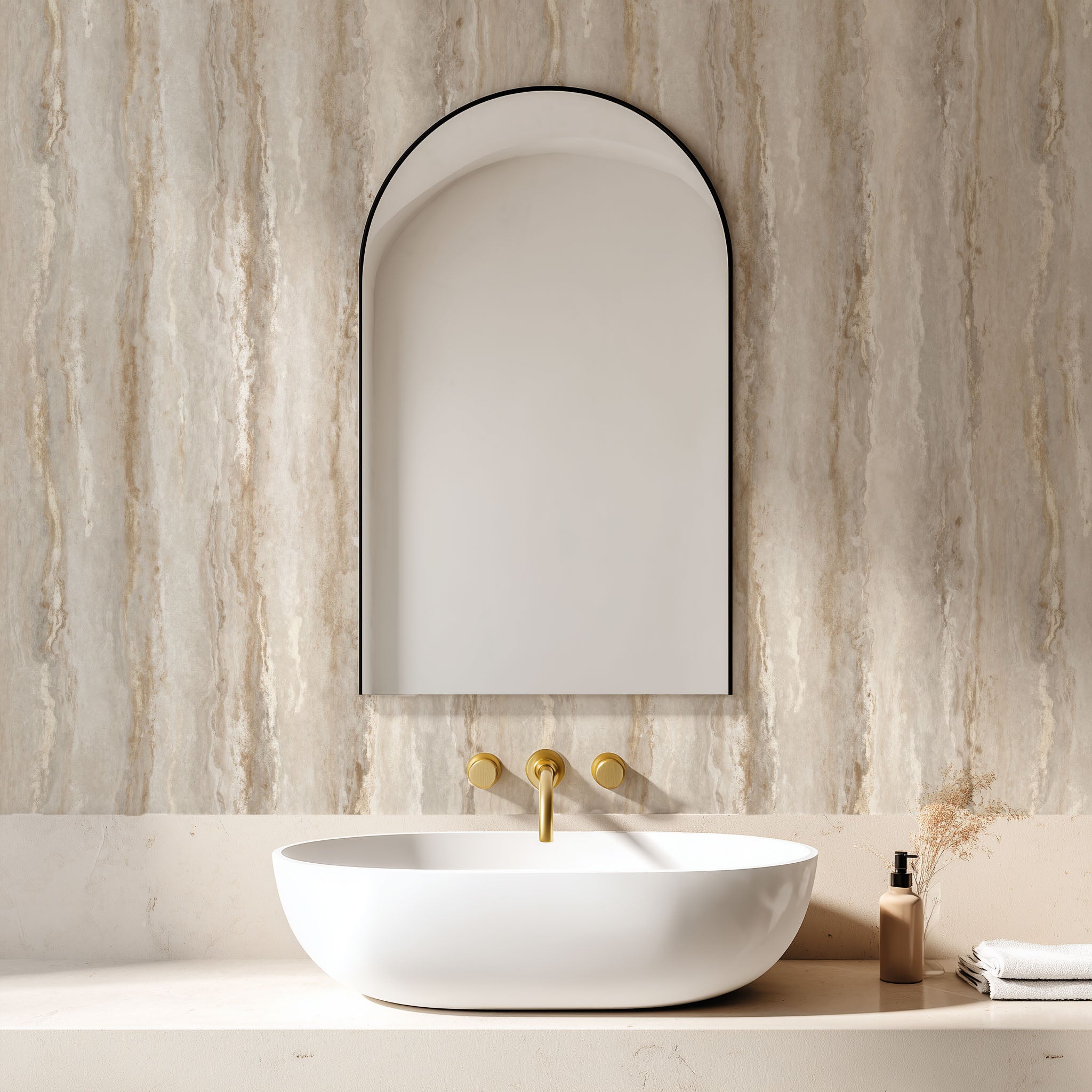 Neutral Gold Marble Wallpaper