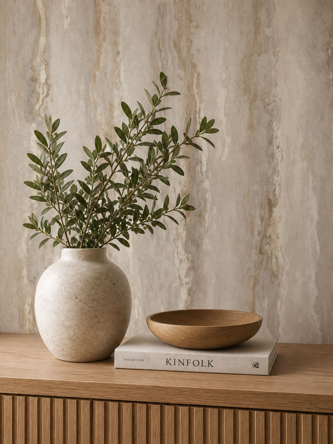Neutral Gold Marble Wallpaper