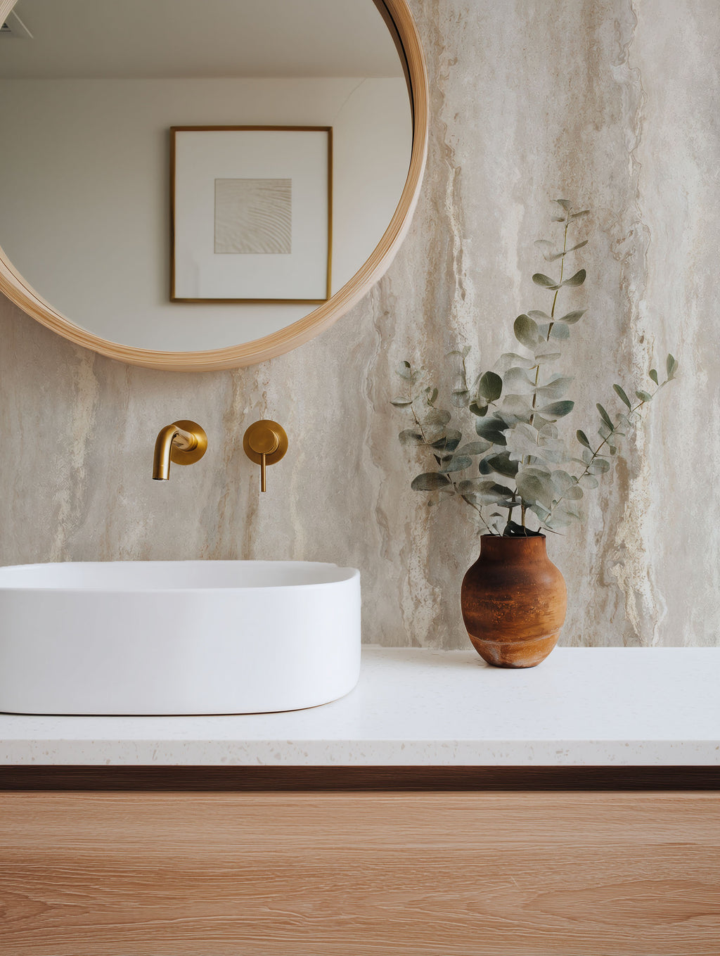 Neutral Gold Marble Wallpaper