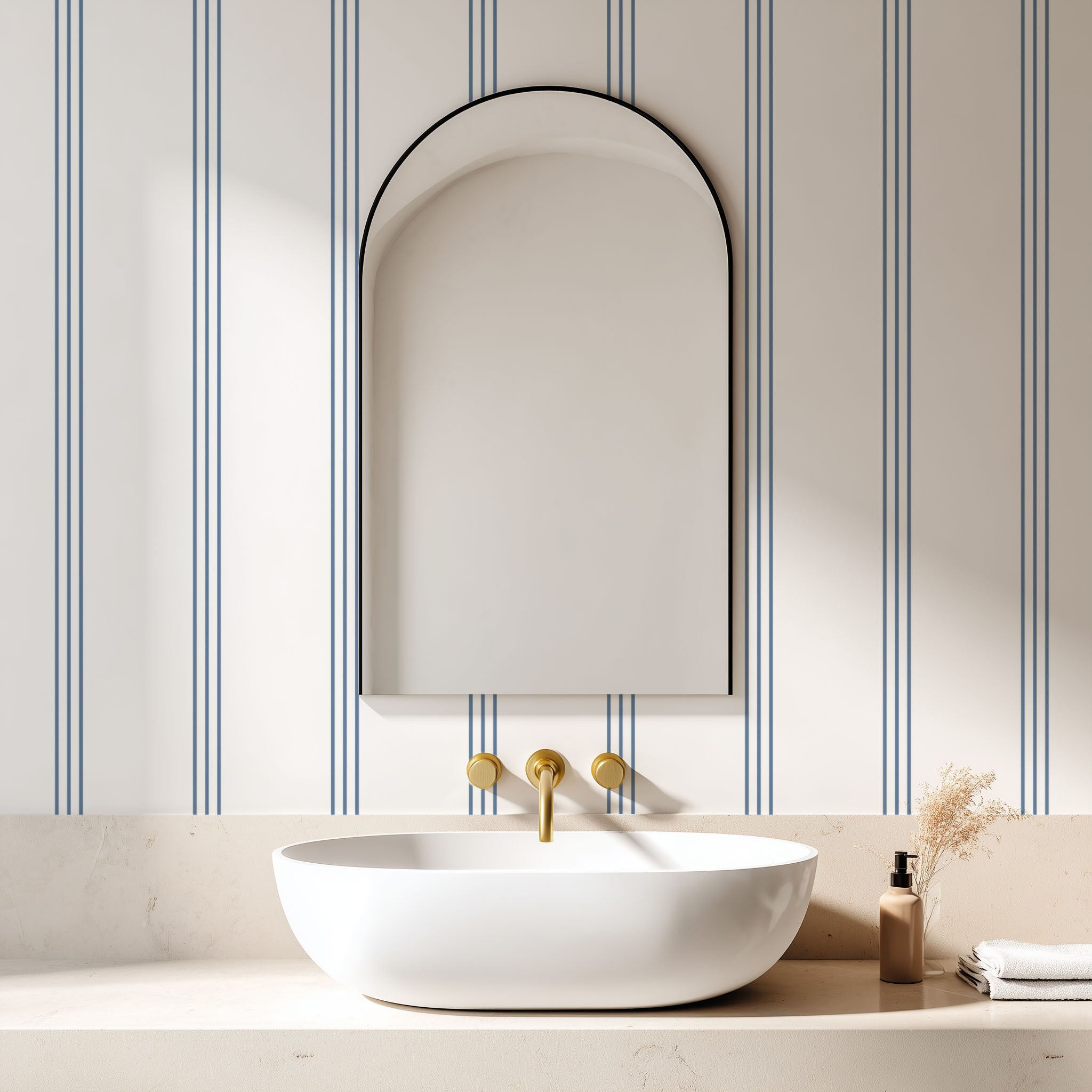 Coastal Pinstripe Wallpaper