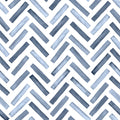 Indigo Herringbone Wallpaper