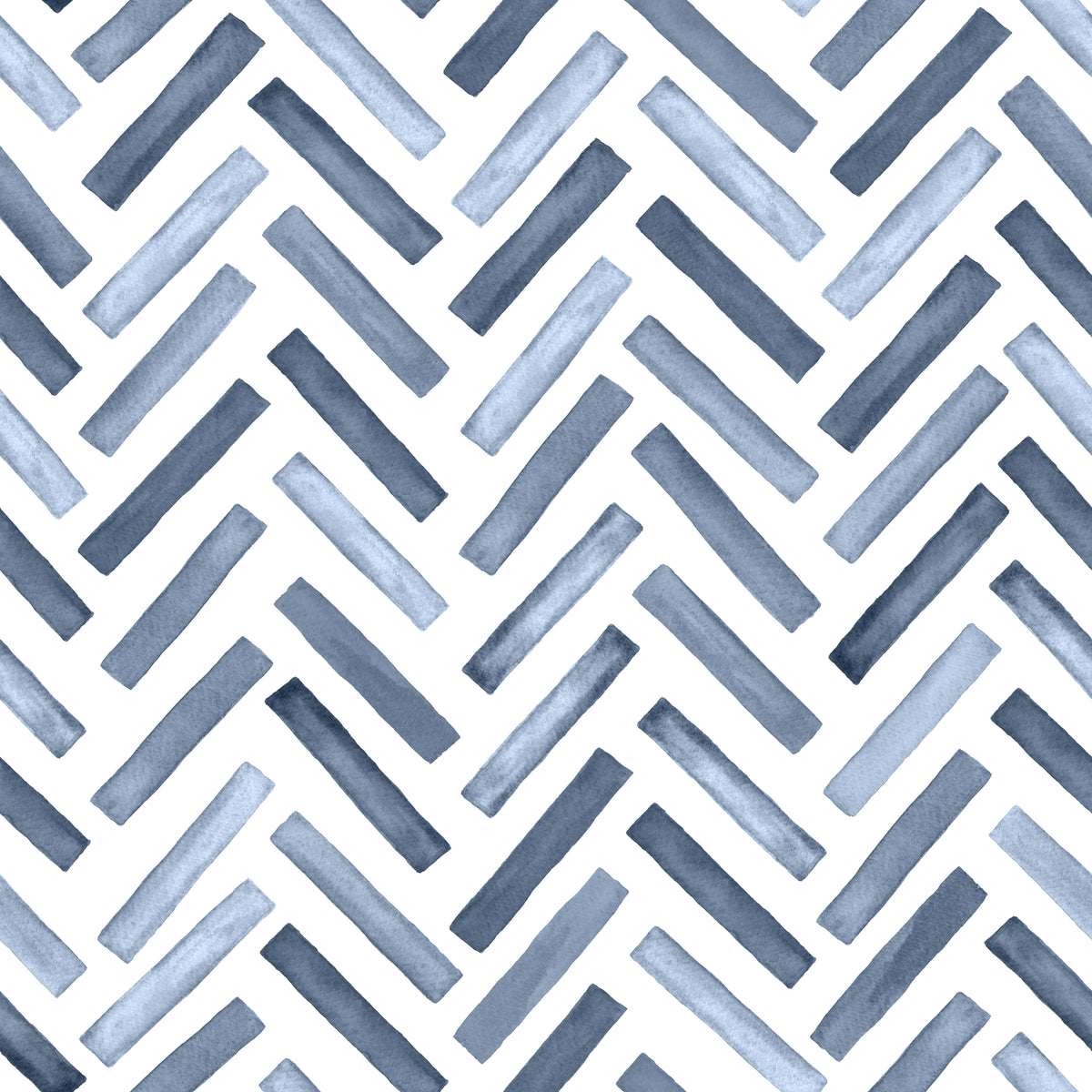 Indigo Herringbone Wallpaper