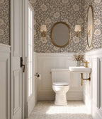 Taupe Toile Wallpaper
