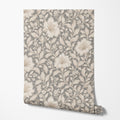 Taupe Toile Wallpaper