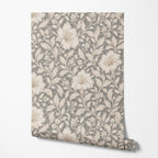 Taupe Toile Wallpaper