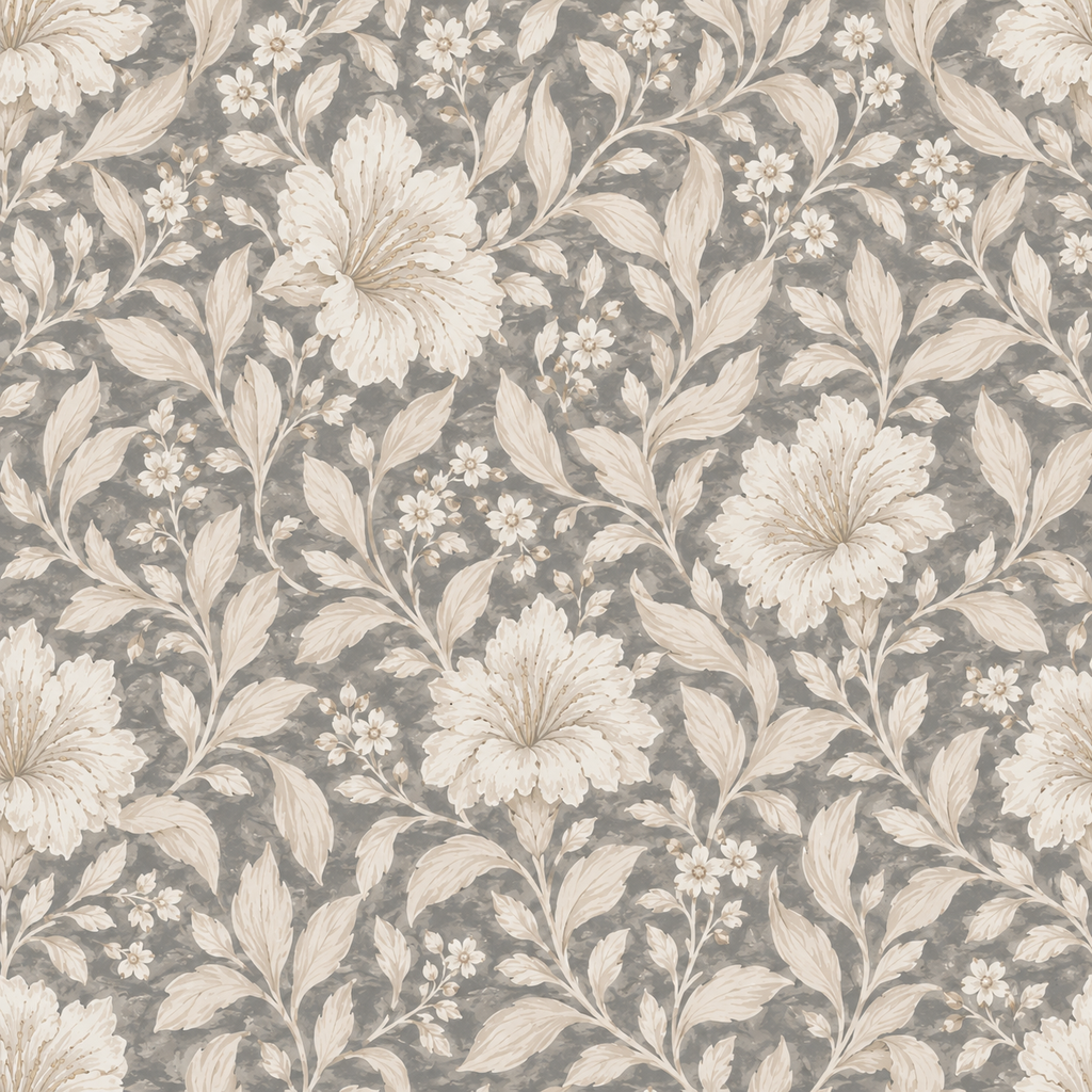 Taupe Toile Wallpaper