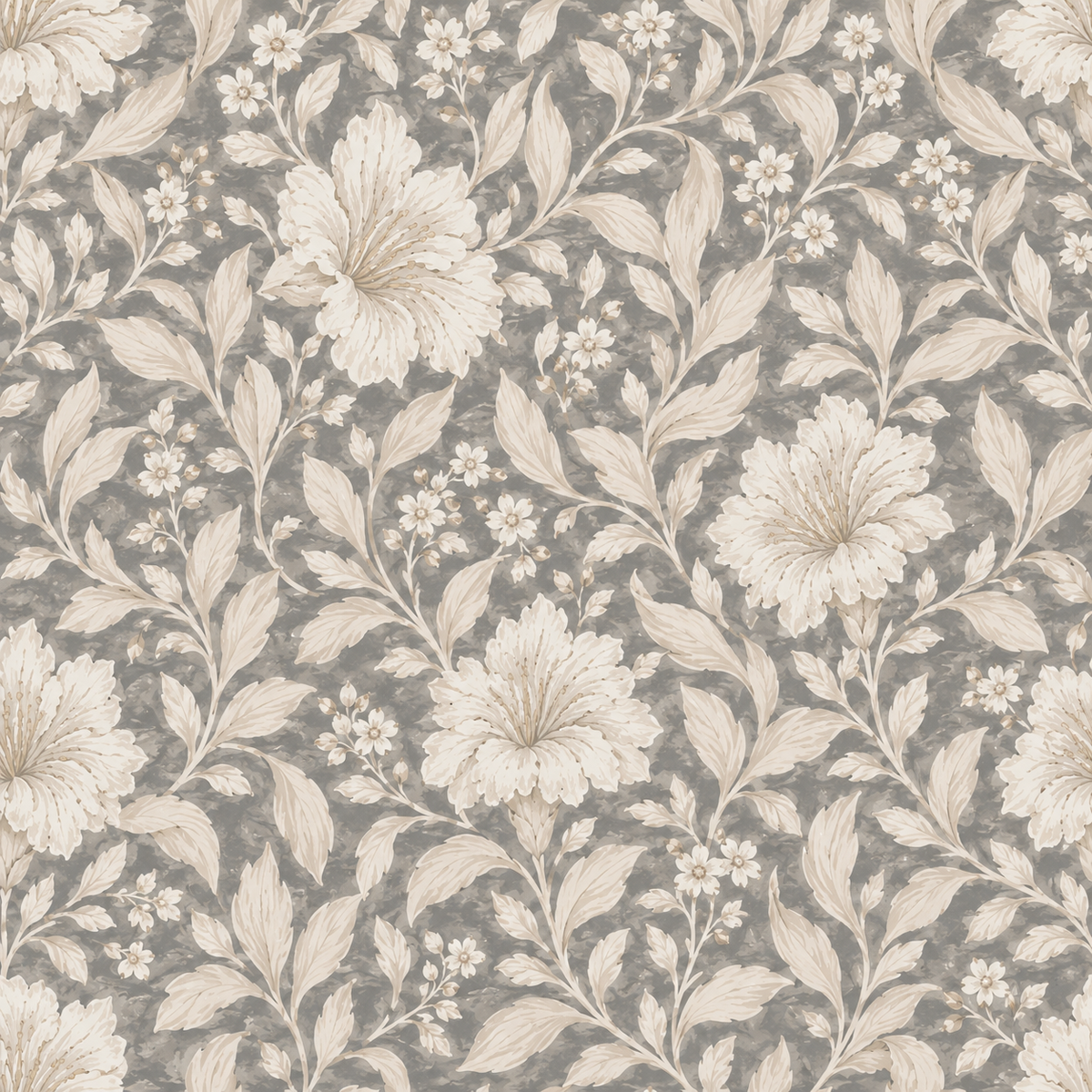 Taupe Toile Wallpaper