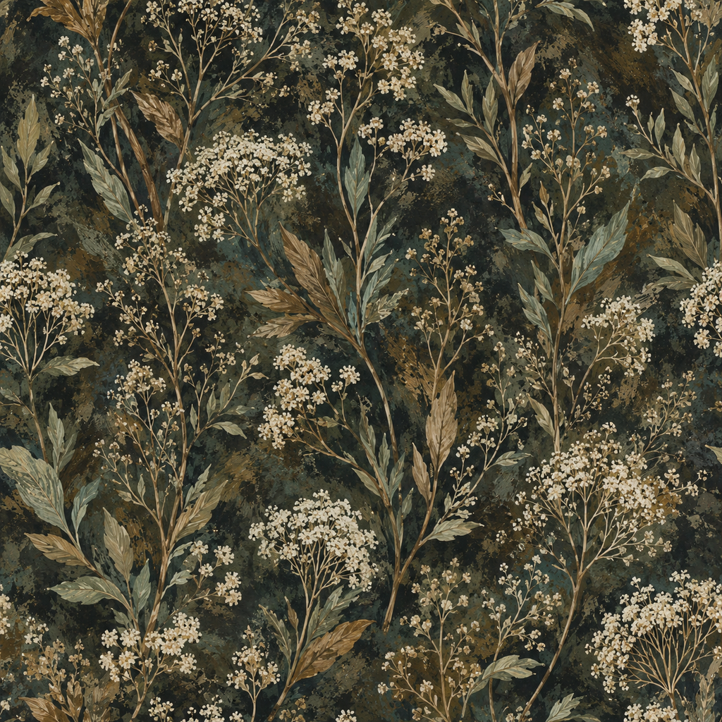 Midnight Wildflower Wallpaper