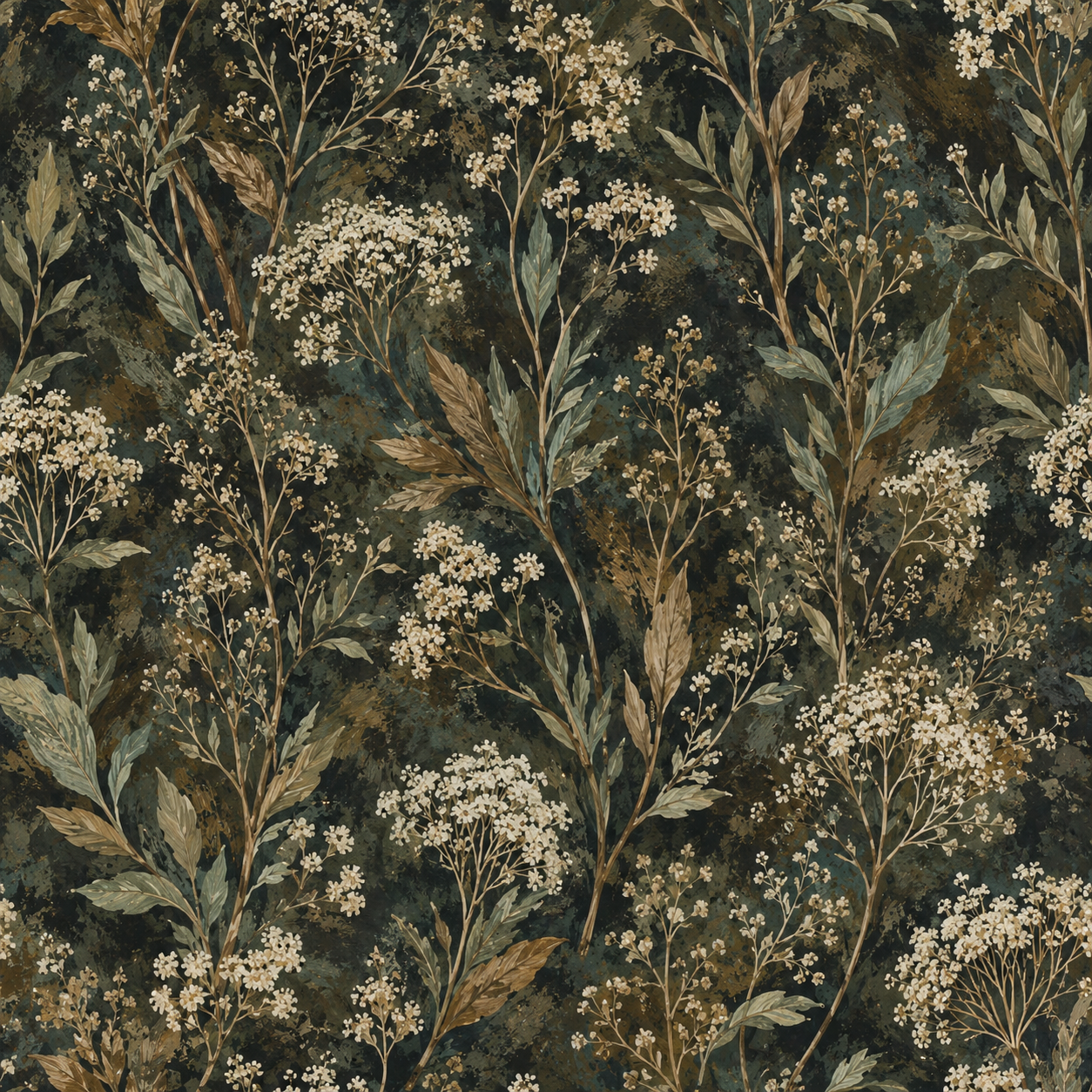 Midnight Wildflower Wallpaper