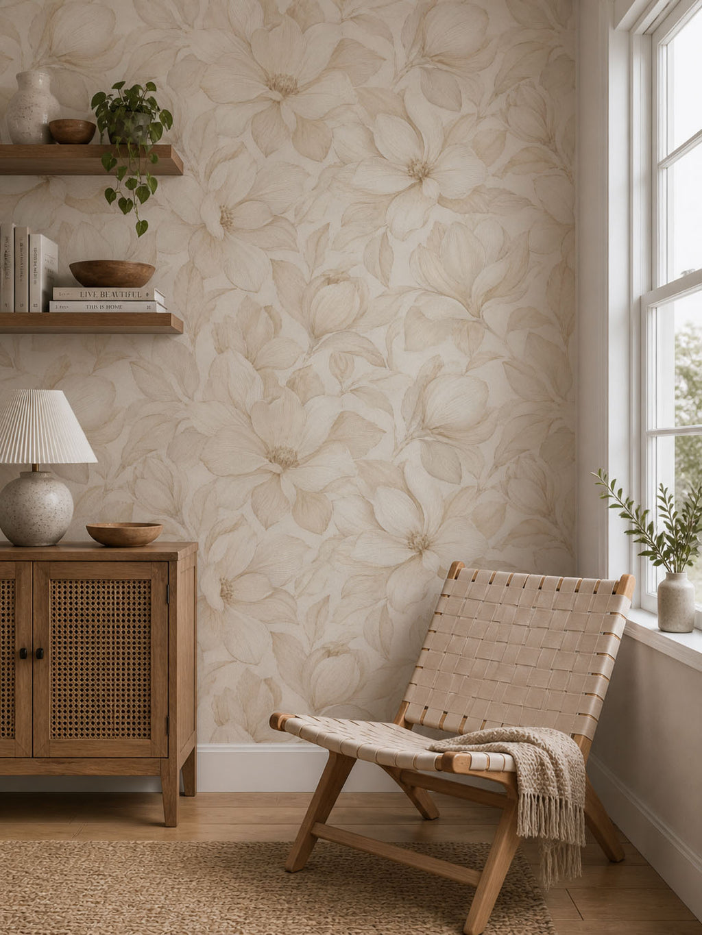 Alabaster Magnolia Wallpaper