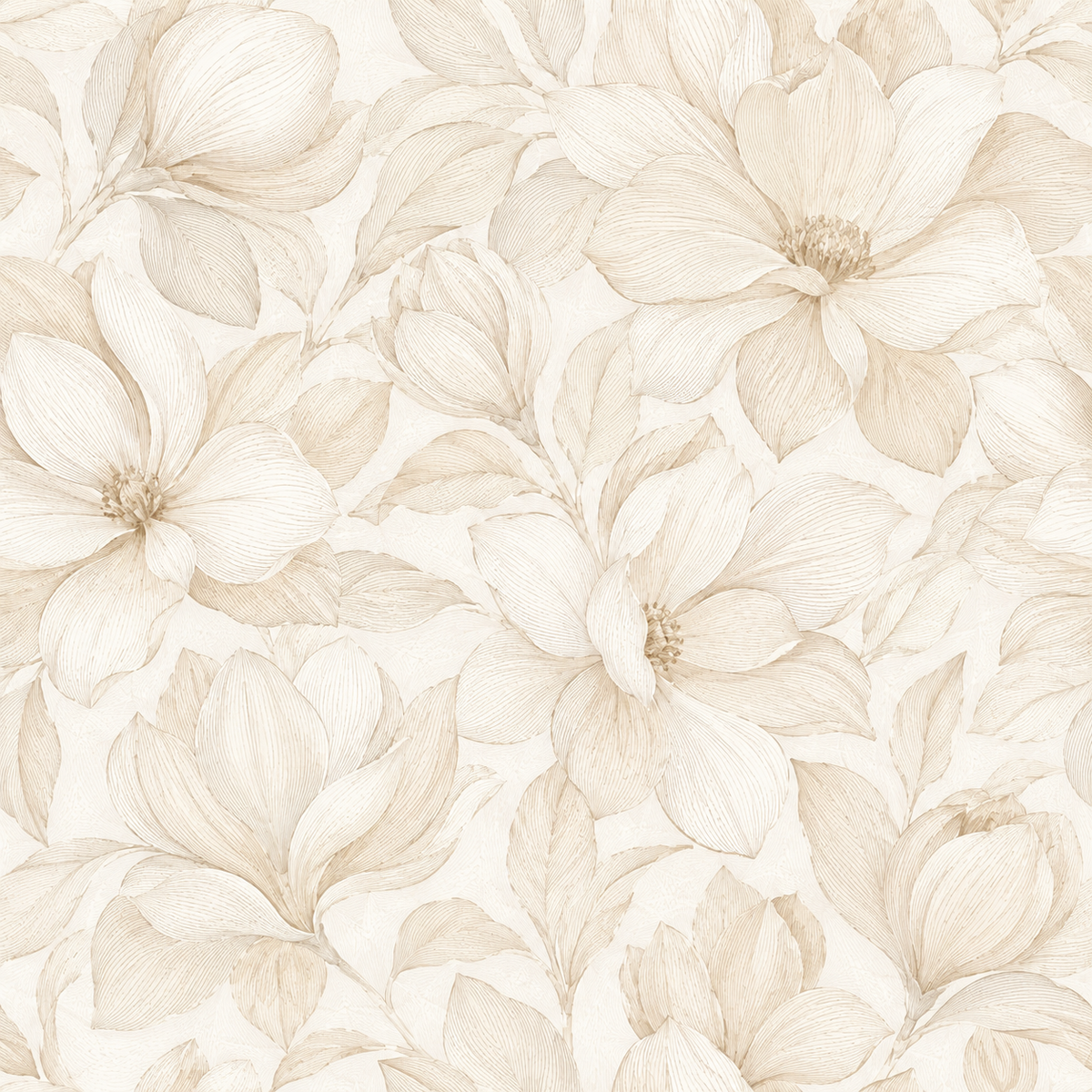 Alabaster Magnolia Wallpaper
