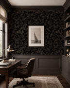 Black Enchanted Aviary Wallpaper