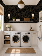 Black Enchanted Aviary Wallpaper