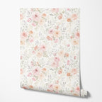 Soft Rose Garden Floral Wallpaper