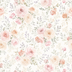 Soft Rose Garden Floral Wallpaper