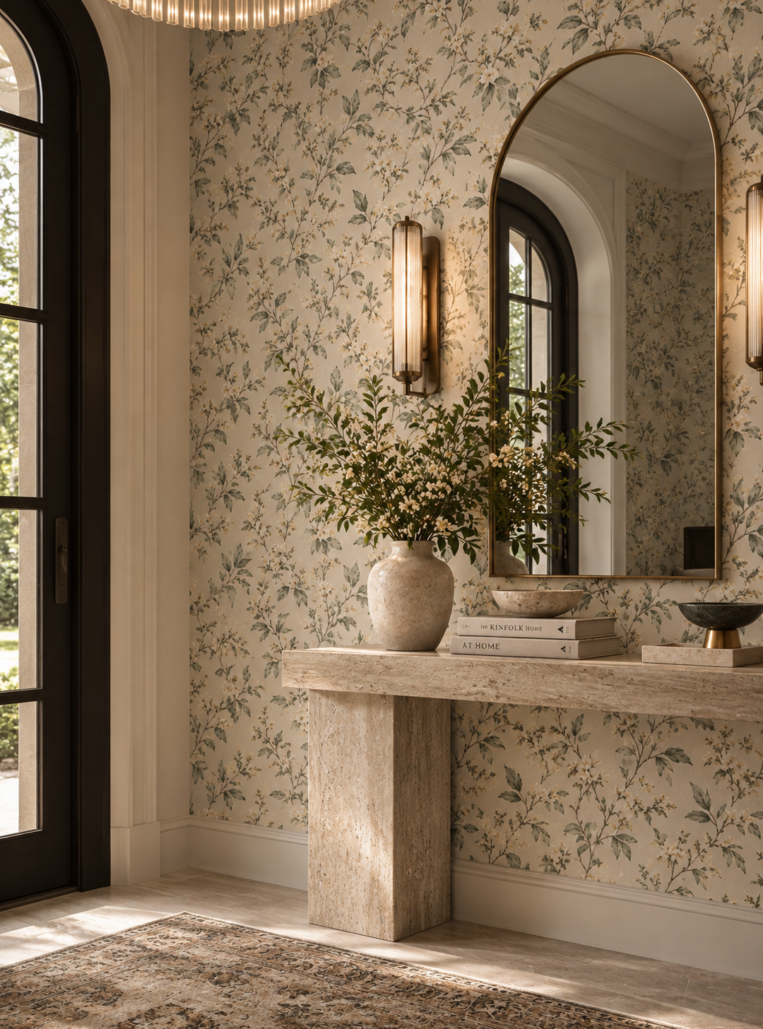 Ivory Blossom Vine Wallpaper