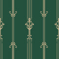 Emerald Art Nouveau Wallpaper