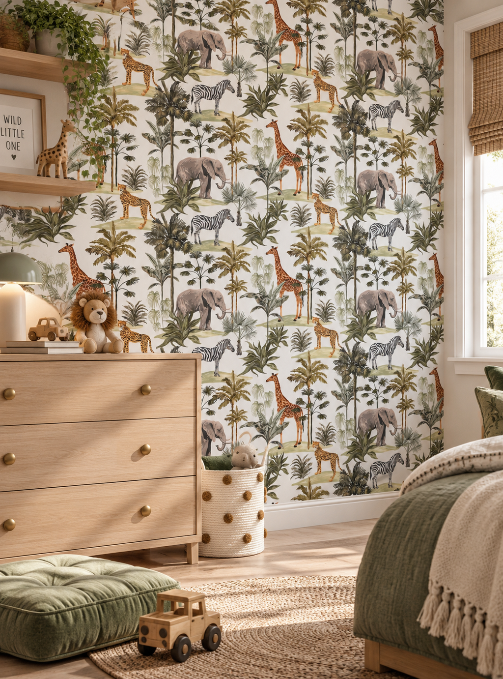 Safari Palm Animals Wallpaper