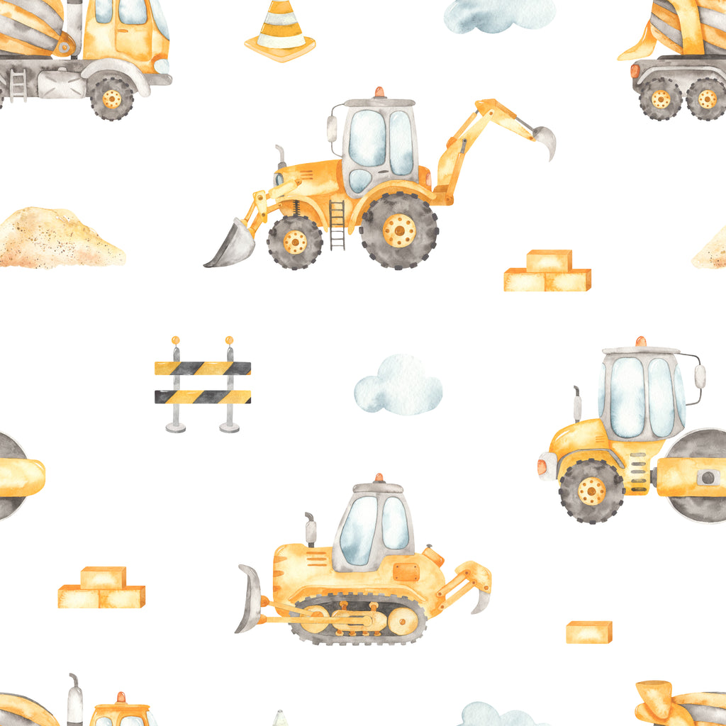 Watercolor Construction Crew Wallpaper