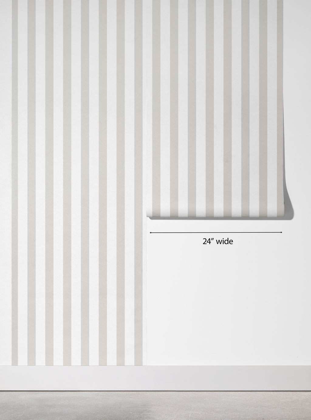 Classic White/Beige Stripe Wallpaper