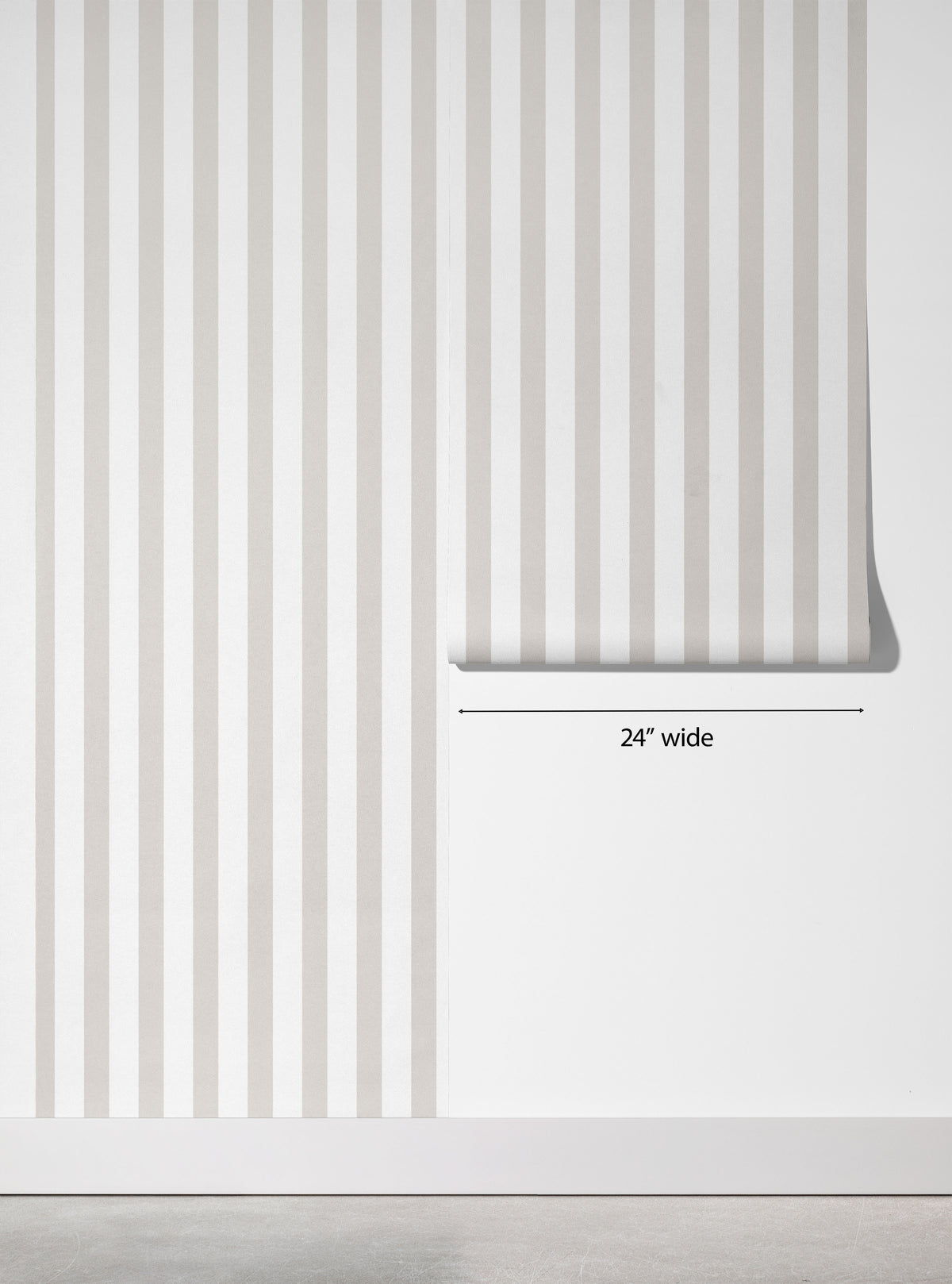 Classic White/Beige Stripe Wallpaper