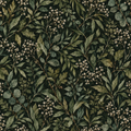 Dark Leafy Botanical Wallpaper
