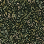 Dark Leafy Botanical Wallpaper