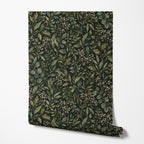 Dark Leafy Botanical Wallpaper