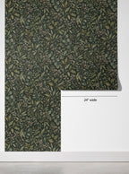 Dark Leafy Botanical Wallpaper