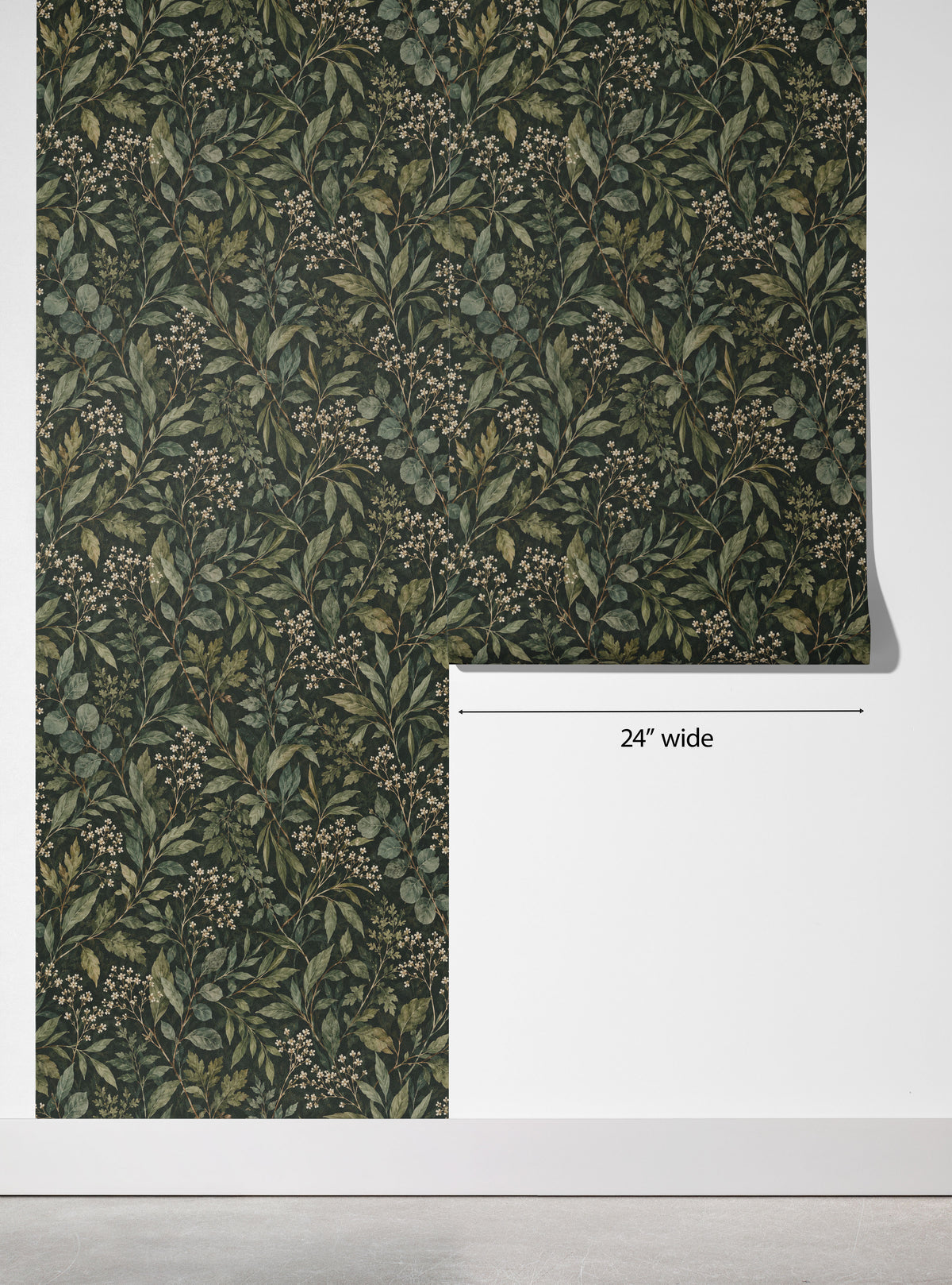 Dark Leafy Botanical Wallpaper