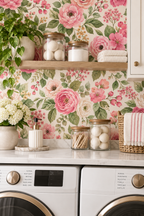 Blush Rose Garden Wallpaper