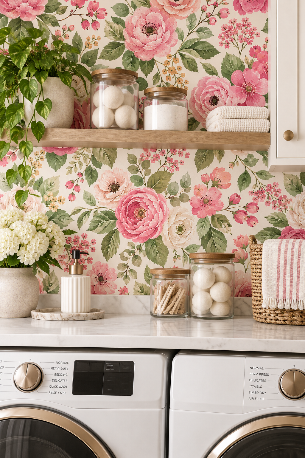 Blush Rose Garden Wallpaper
