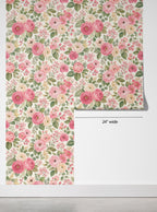 Blush Rose Garden Wallpaper