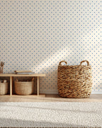 Large Blue Polka Dots Wallpaper