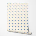 Large Blue Polka Dots Wallpaper
