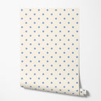 Large Blue Polka Dots Wallpaper