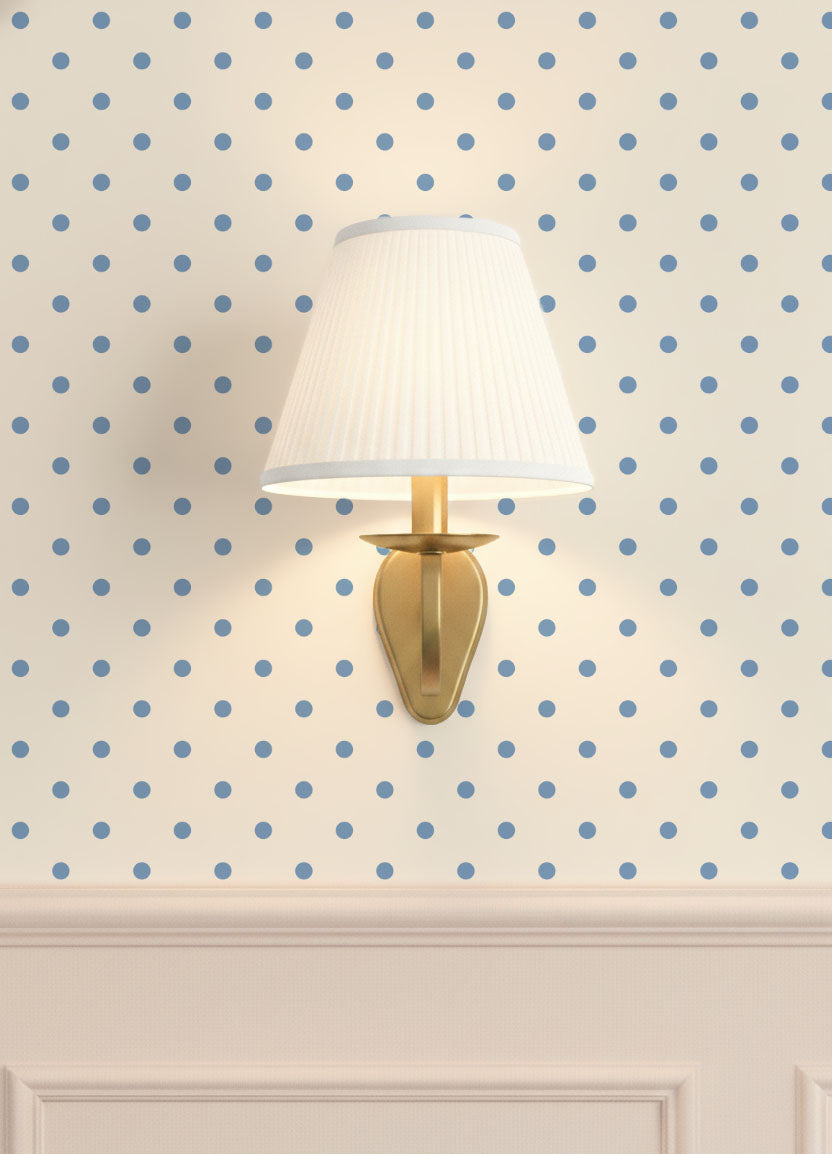 Large Blue Polka Dots Wallpaper