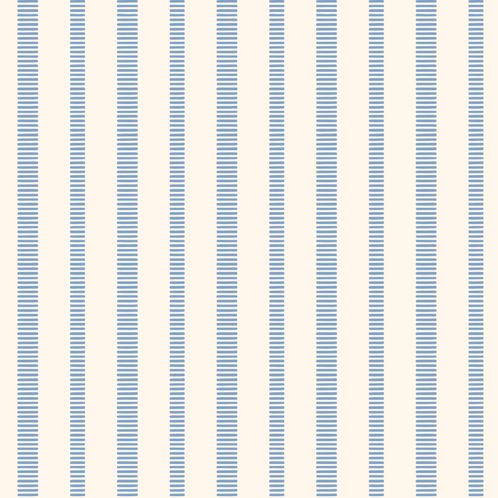 Blue stripe wallpaper in a bathroom