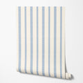 blue stripes wallpaper, premium peel & stick, 2x4 feet 24 inches x 48 inches, home decor
