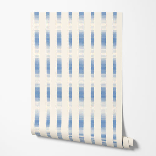blue stripes wallpaper, premium peel & stick, 2x4 feet 24 inches x 48 inches, home decor