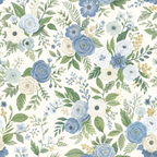 Blue Watercolor Floral peel and stick wallpaper