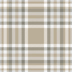 Taupe Gray Plaid peel and stick wallpaper