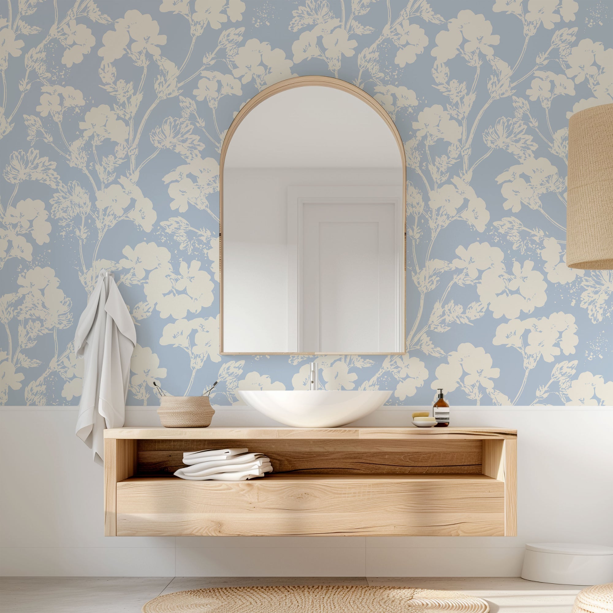 calla wallpaper, premium peel & stick, 2x8 feet 24 inches x 96 inches, home decor