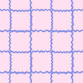 Pink Wavy Grid peel and stick wallpaper