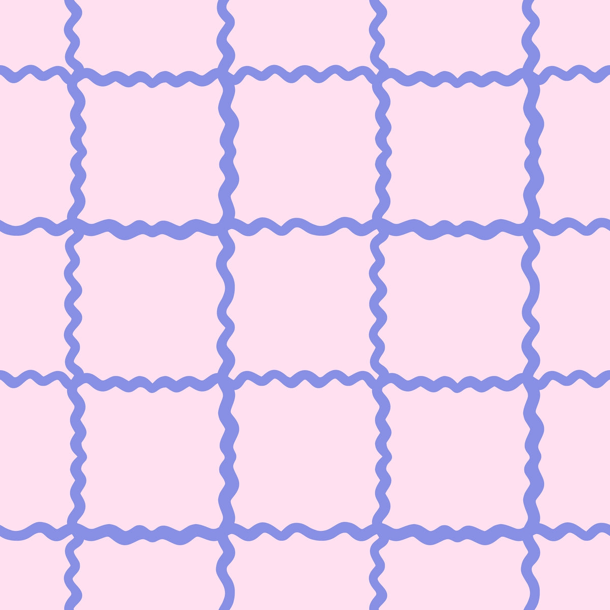 Pink Wavy Grid peel and stick wallpaper