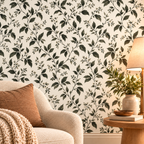Olive Branch Cream peel and stick wallpaper