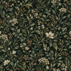 Dark Forest Botanical Wallpaper