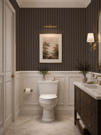 Dark Brown Woven Stripe Wallpaper