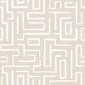 Cream Maze Linework peel and stick wallpaper